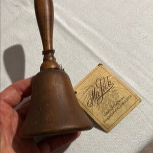Brown vintage wooden MaLeck Bell- NWT